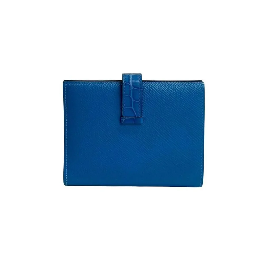 Hermes Béarn Compact Alligator Veau Epsom Wallet